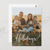 Happy Holidays, Christmas Greeting Family Photo ポストカード (正面/裏面)