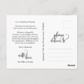 Happy Holidays, Christmas Greeting Family Photo ポストカード (裏面)