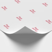 Happy holidays christmas handwriting red white ラッピングペーパー (角)