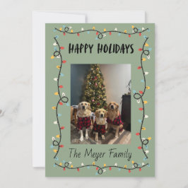 Happy Holidays Christmas Lights Card シーズンカード