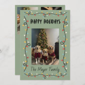 Happy Holidays Christmas Lights Card シーズンカード (正面/裏面)