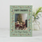 Happy Holidays Christmas Lights Card シーズンカード (スタンド正面)