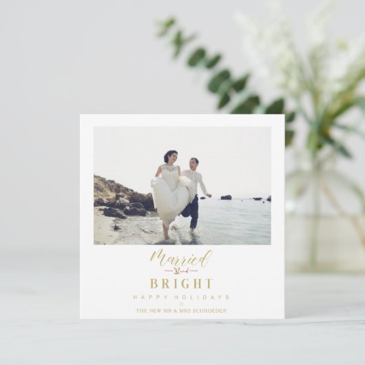 Happy Holidays Christmas Married & Bright Newlywed (スタンド正面)