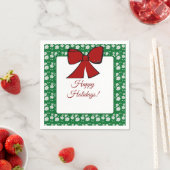Happy Holidays Christmas Napkin スタンダードカクテルナプキン (インサイチュ)