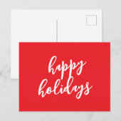 Happy Holidays Christmas New Year Season Message シーズンポストカード (正面/裏面)