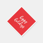 Happy Holidays Christmas New Year Season Message スタンダードカクテルナプキン (角)