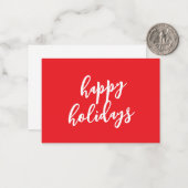 Happy Holidays Christmas New Year Season Message ノートカード (正面/裏面インサイチュ)