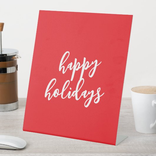 Happy Holidays Christmas New Year Season Message 台座サイン (インサイチュ)