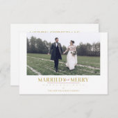 Happy Holidays Christmas Newlyweds Custom Photo (正面/裏面)