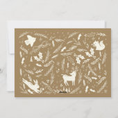 Happy Holidays Christmas Photo Woodland Doodle シーズンカード (裏面)