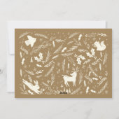 Happy Holidays Christmas Photo Woodland Doodle シーズンカード (裏面)