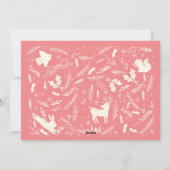 Happy Holidays Christmas Photo Woodland Doodle シーズンカード (裏面)