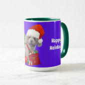 Happy Holidays Christmas Poodle Coffee Mug マグカップ (正面右)