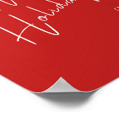 Happy Holidays Christmas Red ポスター (角)