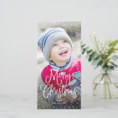 Happy Holidays Christmas Snow写真 シーズンカード (スタンド正面)