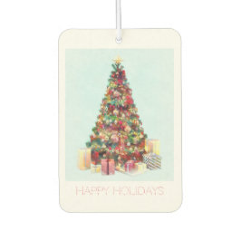 Happy Holidays. Christmas Tree カーエアーフレッシュナー