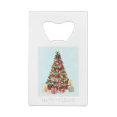 Happy Holidays. Christmas Tree クレジットカード栓抜き (裏面)