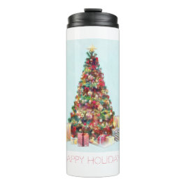 Happy Holidays. Christmas Tree タンブラー