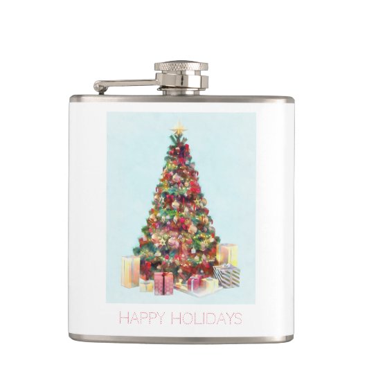 Happy Holidays. Christmas Tree フラスク (正面)