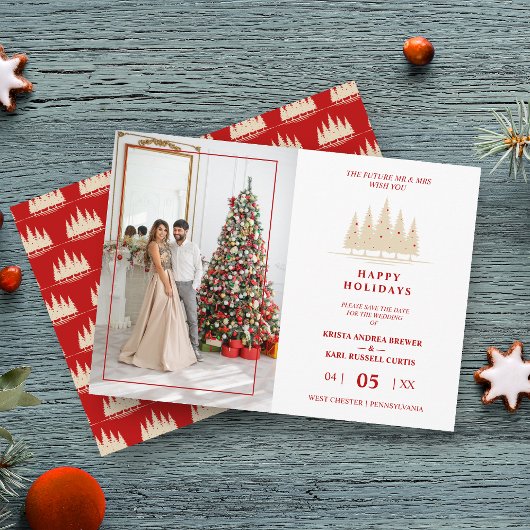 Happy Holidays Christmas Trees Photo 結婚's