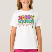 "Happy Holidays Cookie Lights Tee" Tシャツ (正面)