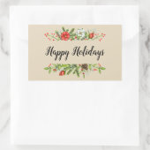 Happy Holidays Corporate Business 長方形シール (バッグ)