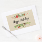 Happy Holidays Corporate Business 長方形シール (封筒)