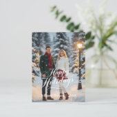 Happy Holidays, Couples Photo Front シーズンポストカード (スタンド正面)