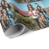 Happy Holidays Custom Photo ラッピングペーパー (ロールコーナー)