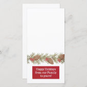 happy holidays customizable photo card シーズンカード (正面/裏面)