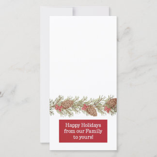 happy holidays customizable photo card シーズンカード