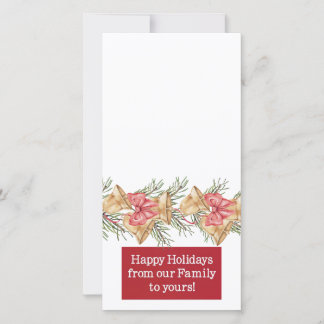happy holidays customizable photo card シーズンカード