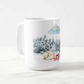 HAPPY HOLIDAYS  CUTE SNOWMAN FOR KIDS  コーヒーマグカップ (正面左)