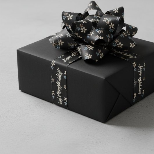 Happy Holidays Decorative Gift Wrapping Ribbon サテンリボン