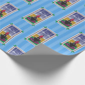 Happy Holidays_Dog Bone Stars_Wishes 来 True_3 ラッピングペーパー (角)