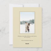 Happy Holidays Elegant Script Calligraphy Photo シーズンカード (裏面)