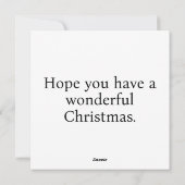 Happy Holidays Everybody From Santa Claus シーズンカード (裏面)