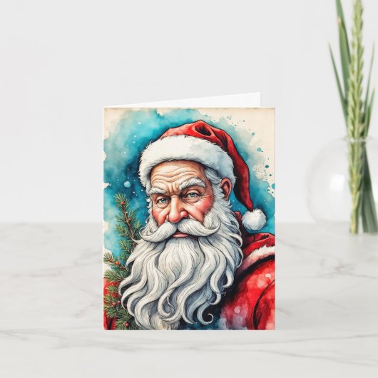 Happy Holidays Everyone From Santa Claus シーズンカード (正面)