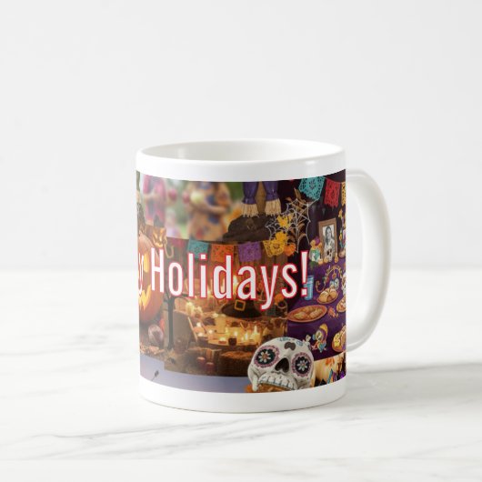 Happy Holidays Fall Edition Mug コーヒーマグカップ (正面右)