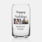 Happy holidays father son Christmas photo family n ガラス缶 (裏面)