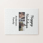 Happy holidays father son Christmas photo family n ジグソーパズル (横)