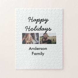 Happy holidays father son Christmas photo family n ジグソーパズル