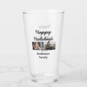 Happy holidays father son Christmas photo family n タンブラーグラス (裏面)