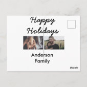 Happy holidays father son Christmas photo family n ポストカード (裏面)