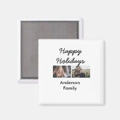 Happy holidays father son Christmas photo family n マグネット (正面/裏面)