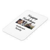 Happy holidays father son Christmas photo family n マグネット (左側)