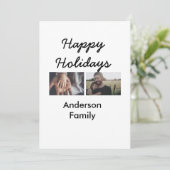 Happy holidays father son Christmas photo family n 招待状 (スタンド正面)