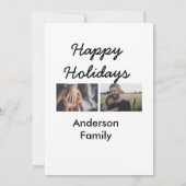 Happy holidays father son Christmas photo family n 招待状 (裏面)