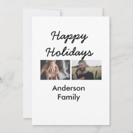 Happy holidays father son Christmas photo family n 招待状