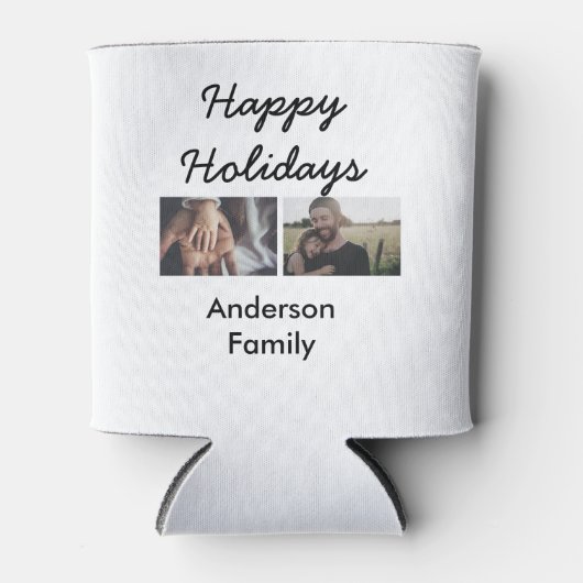 Happy holidays father son Christmas photo family n 缶クーラー (正面)